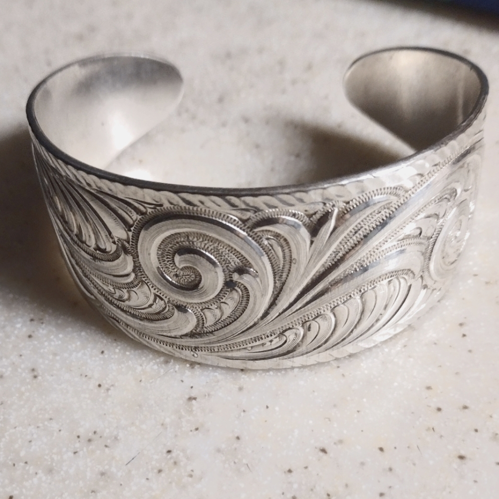 Silver cuff bracelet